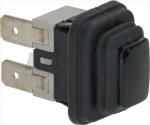 SINGLE-POLE BLACK PUSH-BUTTON 10A 250V