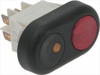 PUSH-BUTT.PANEL 2 BUT.BLACK-RED 16A 250V