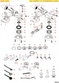 RK0101 	GRUPPE KAFFEEAUSGABE VIVA-CONCEPT-LC-XL Explosionszeichnung