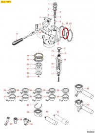 LA SAN MARCO GRUPPE KAFFEEAUSGABE MANUELL MODELL OLD Explosionszeichnung LA SAN MARCO GRUPPE KAFFEEAUSGABE MANUELL MODELL OLD Explosionszeichnung
