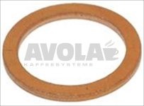 FLAT COPPER GASKET ø 13x10x1 mm