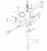 CAPPUCCINATORE FAEMA E61 E91 E97 Explosionszeichnung CAPPUCCINATORE FAEMA E61 E91 E97 Explosionszeichnung