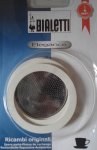 BIALETTI SET EDELSTAHL 2 TASSEN / 3 DICHTUNGEN + 1 SIEB **derzeit nicht lieferbar**