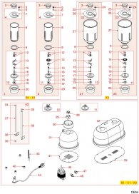 CEADO MIXER B1-X1-X3 Explosionszeichnung CEADO MIXER B1-X1-X3 Explosionszeichnung