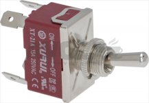 LEVER SWITCH 15A 250VAC 25A 250AC