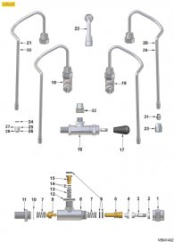 VIBIEMME LOLLO - WASSER-DAMPFHÄHNE Explosionszeichnung