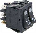 DOUBLE BIPOLAR SWITCH BLACK 250V