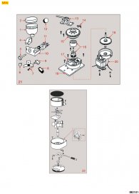 Iberital - Manueller Automatischer Mini Mühle Explosionszeichnung