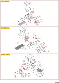 DOSILET - DREHTOASTER TT0001-TT6000-TT4000 Explosionszeichnung DOSILET - DREHTOASTER TT0001-TT6000-TT4000 Explosionszeichnung