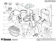 SAECO NINA BAR SIN026XH SIEBTRÄGER Explosionszeichnung
