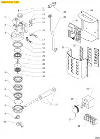 VICTORIA ARDUINO - VENUS CENTURY KAFFEEGRUPPE TASTATUR Explosionszeichnung VICTORIA ARDUINO - VENUS CENTURY KAFFEEGRUPPE TASTATUR Explosionszeichnung