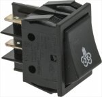 BLACK BIPOLAR SWITCH 16A 250V