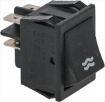 BIPOLAR BLACK PUSH-BUTTON 16A 250V