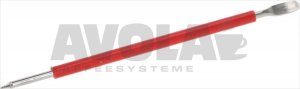 STAINLESS STEEL MILK PEN WITH RED GRIP