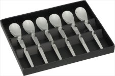 SET OF 6 S/STEEL CAPPUCCINO SPOONS