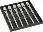 SET OF 6 S/STEEL LATTE MACCHIATO SPOONS