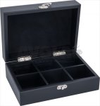 6 COMPARTMENT WOODEN TEA BOX
