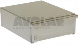 BRUSHED ST.STEEL COFFEE DREGS DRAWER