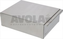 ST.STEEL BUILT-IN COFFEE DREGS DRAWER 265x200x85 mm