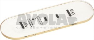 SCREEN-PRINTED LEVEL GAUGE PLATE 89x30mm