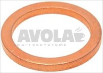 FLAT COPPER GASKET 22X17X2