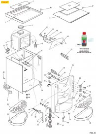 RDL - KAFFEEPADMASCHINE SWEET CASE Explosionszeichnung RDL - KAFFEEPADMASCHINE SWEET CASE Explosionszeichnung