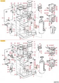 ANIMO - FILTERKAFFEE TA100W-TA200W Explosionszeichnung ANIMO - FILTERKAFFEE TA100W-TA200W Explosionszeichnung