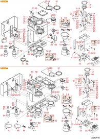 ANIMO - FILTERKAFFEE M200W-M202W Explosionszeichnung ANIMO - FILTERKAFFEE M200W-M202W Explosionszeichnung