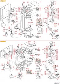 ANIMO - FILTERKAFFEE MT200W-MT202W Explosionszeichnung ANIMO - FILTERKAFFEE MT200W-MT202W Explosionszeichnung