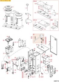 ANIMO - FILTERKAFFEE CB1X5-CB2X5-CB5 Explosionszeichnung ANIMO - FILTERKAFFEE CB1X5-CB2X5-CB5 Explosionszeichnung