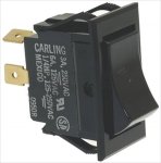 BLACK BIPOLAR PUSH-BUTTON 3/6A 250/125V