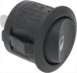 SINGLE POLE BLACK PUSH-BUTTON 10A 250V