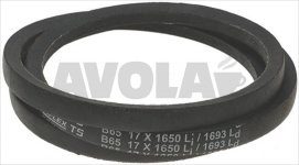 TRANSMISSION BELT FOR BASKET B65 17x1650