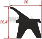 OVEN DOOR GASKET 04880 - 3 m