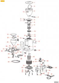 MAZZER MINI B Explosionszeichnung MAZZER MINI B Explosionszeichnung
