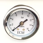 ECM PUMP PRESSURE GAUGE WITH ECM LOGO 0-16BAR ø 39 mm