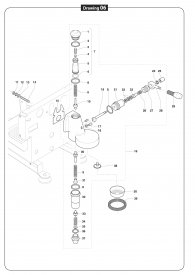 ECM Brühgruppe Technika- Mechanika Profi WT WA, Classika, Controvento, Elektronika Explosionszeichnung