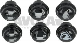 SAN REMO 6 TASTEN KIT SCHWARZ MIT SIEBDRUCK ø 14 mm