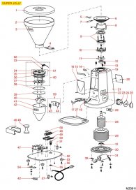 Mazzer super jolly grinder on demand electronic Explosionszeichnung