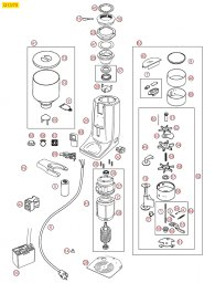 QUAMAR DOSIERMAHLWERK Q13 - 75 mm Explosionszeichnung QUAMAR DOSIERMAHLWERK Q13 - 75 mm Explosionszeichnung