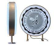 Moretti Caffè LED Werbeschild Außenwerbung Leuchtreklame rund Durchmesser 60CM