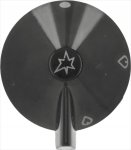 DREHKNOPF REX ZANUSSI SCHWARZ &oslash; 38mm