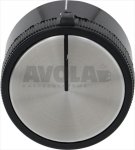 DREHKNOPF SAMET SORTE SCHWARZ ø 43 mm