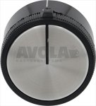 DREHKNOPF SAMET SORTE SCHWARZ ø 43 mm