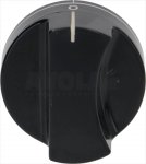 DREHKNOPF SAMET SORTE SCHWARZ &oslash; 46 mm