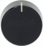 DREHKNOPF SAMET SORTE SCHWARZ ø 35 mm