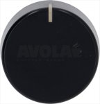 DREHKNOPF SAMET SORTE SCHWARZ ø 34 mm