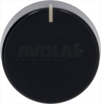 DREHKNOPF SAMET SORTE SCHWARZ ø 34 mm