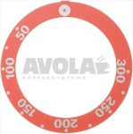 SCHEIBE SELBSTKLEBEND ROT 50-300°C