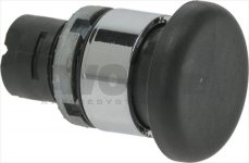 DRUCKKNOPF PILZFÖRM. SCHWARZ ø 40 mm